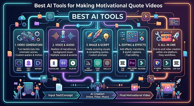 Best AI Tools for Making Motivational Quote Videos