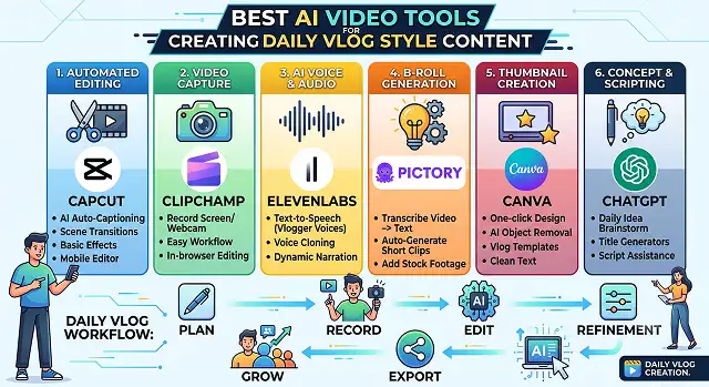 Best AI Video Tools for Creating Daily Vlog Style Content