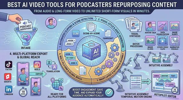 Best AI Video Tools for Podcasters Repurposing Content