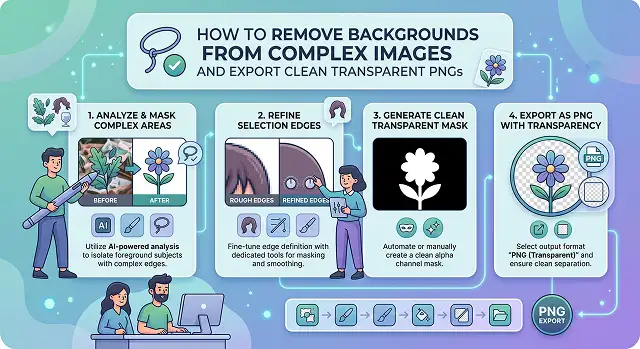 How to Remove Backgrounds from Complex Images and Export Clean Transparent PNGs