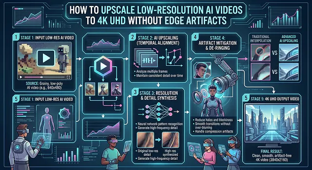 How to Upscale Low-Resolution AI Videos to 4K UHD Without Edge Artifacts