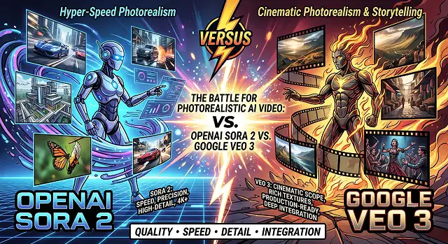OpenAI Sora 2 vs. Google Veo 3: The Battle for Photorealistic AI Video