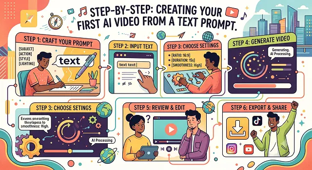 Step-by-Step: Creating Your First AI Video from a Text Prompt