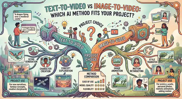 Text-to-Video vs Image-to-Video: Which AI Method Fits Your Project?