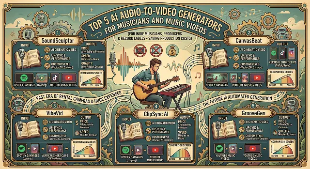 Top 5 AI Audio-to-Video Generators for Musicians and Music Videos