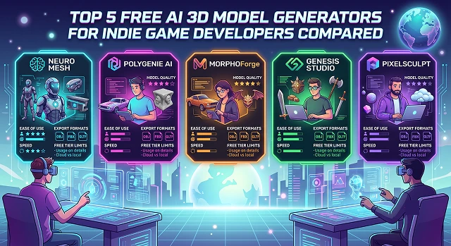 Top 5 Free AI 3D Model Generators for Indie Game Developers Compared