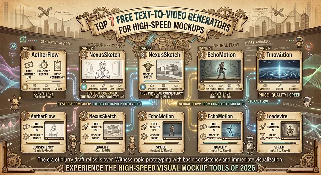 Top 7 Free Text-to-Video Generators for High-Speed Mockups
